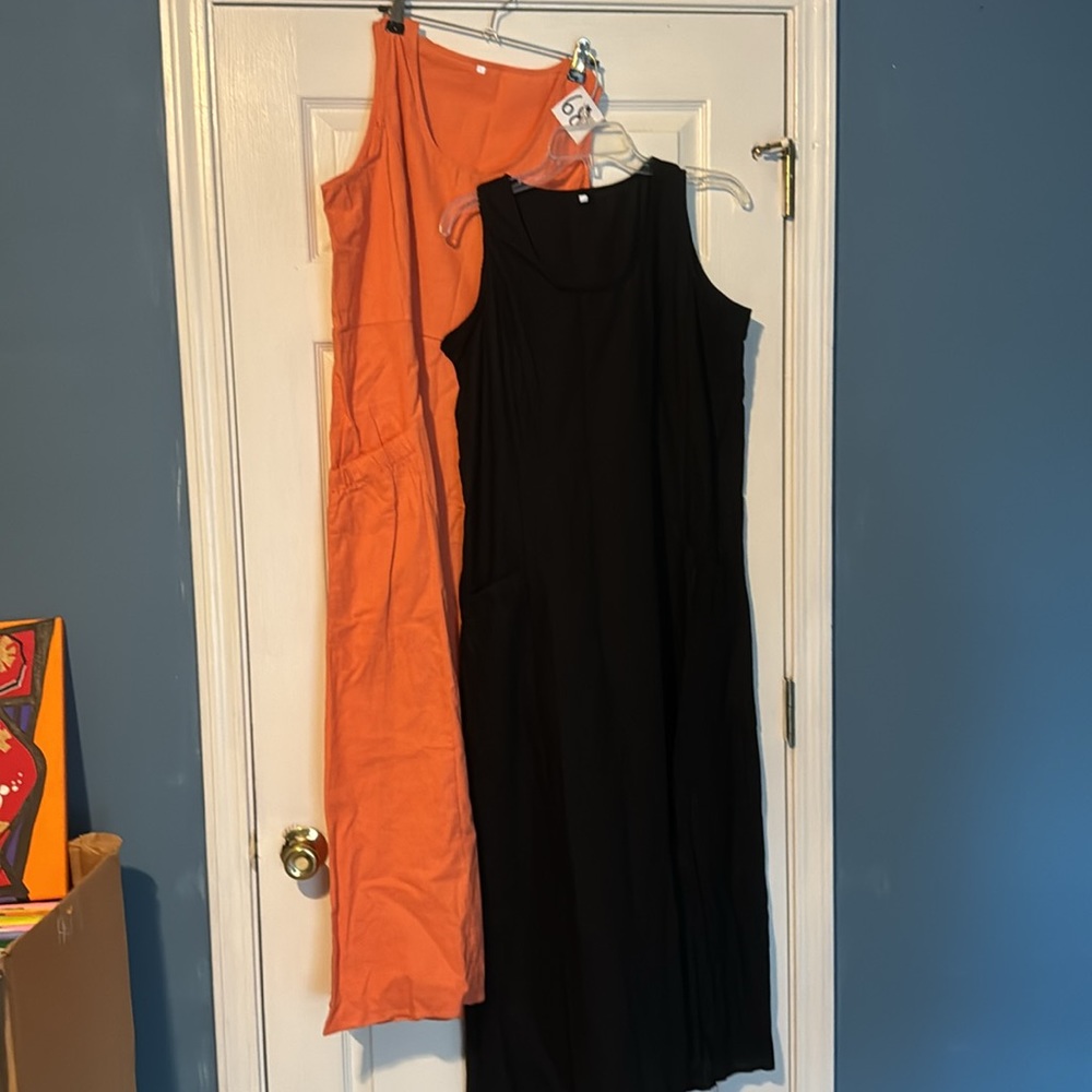 Item #68 NWOT Bundle Women Sundress Black M Orange XL